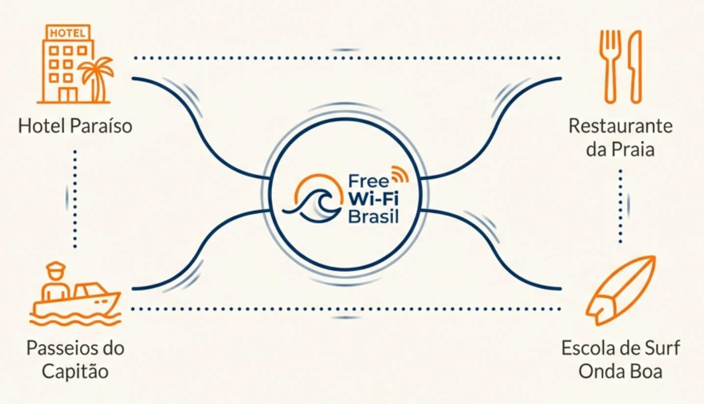 Presença Free Wi-Fi Brasil em Itacaré